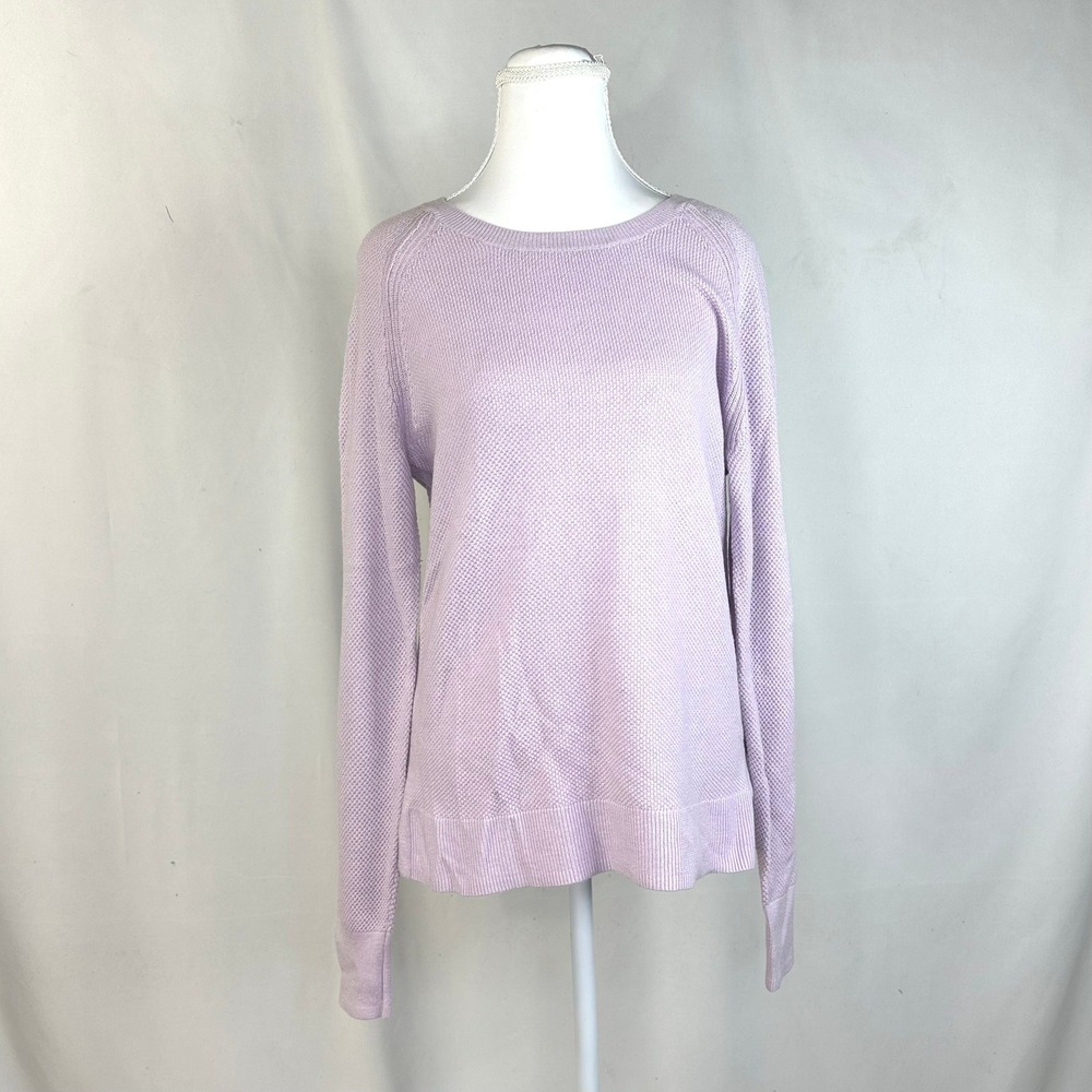 Gap Women's Sz XS Sweater Purple Lightweight Knit Raglan Pastelcore Minimalist